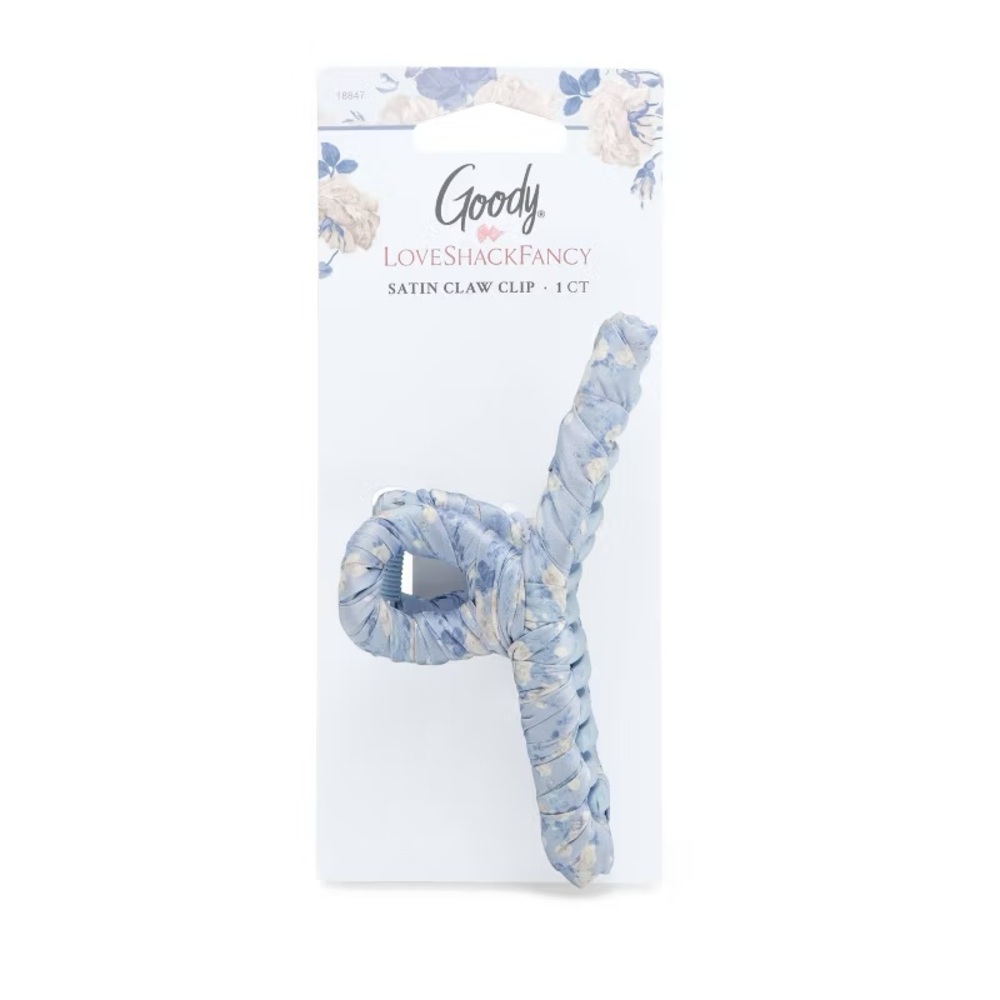 Goody Wet Brush x LoveShackFancy Satin Claw Clip in Everblooming Rosettes